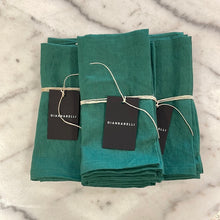 Load image into Gallery viewer, EMERALD GREEN LINEN NAPKINS
