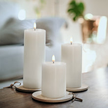 Load image into Gallery viewer, LED PILLAR CANDLE TRIO I WHITE (SET OF 3)
